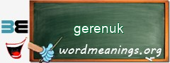 WordMeaning blackboard for gerenuk